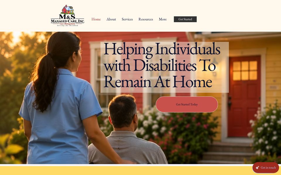 M and S Managed Care homepage